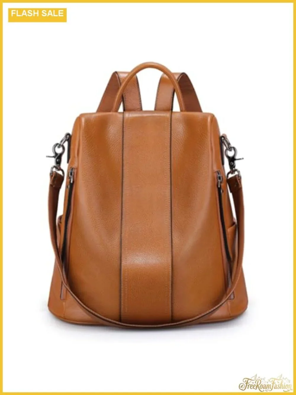Genuine Leather Backpack Purse for Women Anti-Theft Rucksack with Tablet Pocket